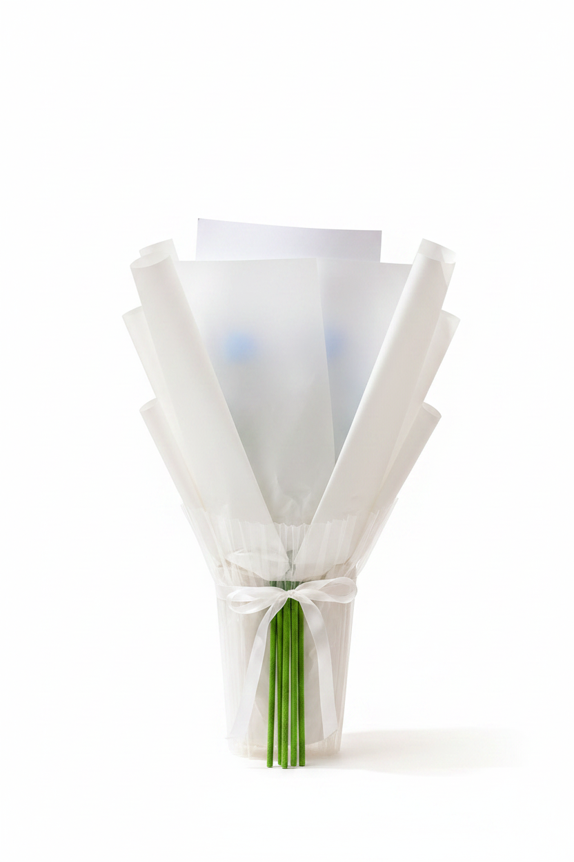Blue Tulip Bouquet - Back View