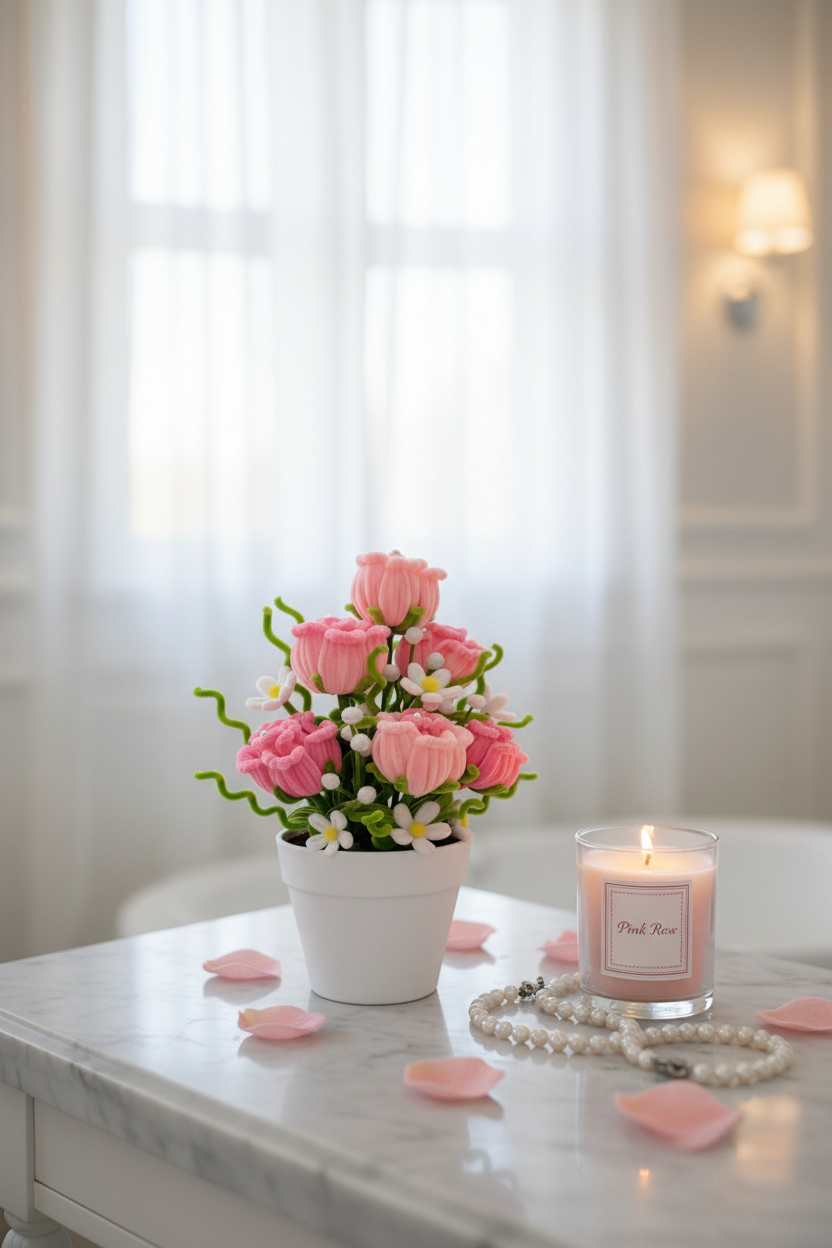 Pink Rosebud Bouquet - Vanity Lifestyle