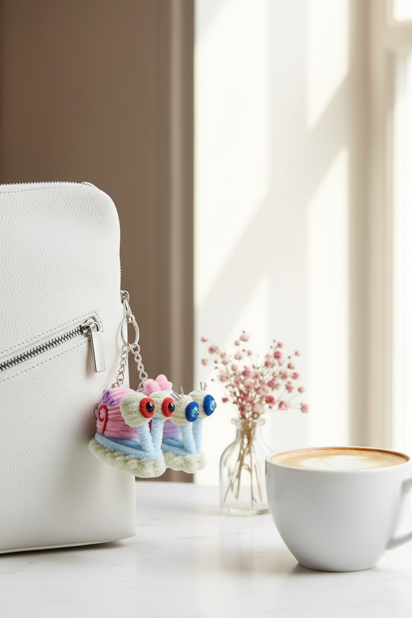 Snail Keychains - Cafe Lifestyle