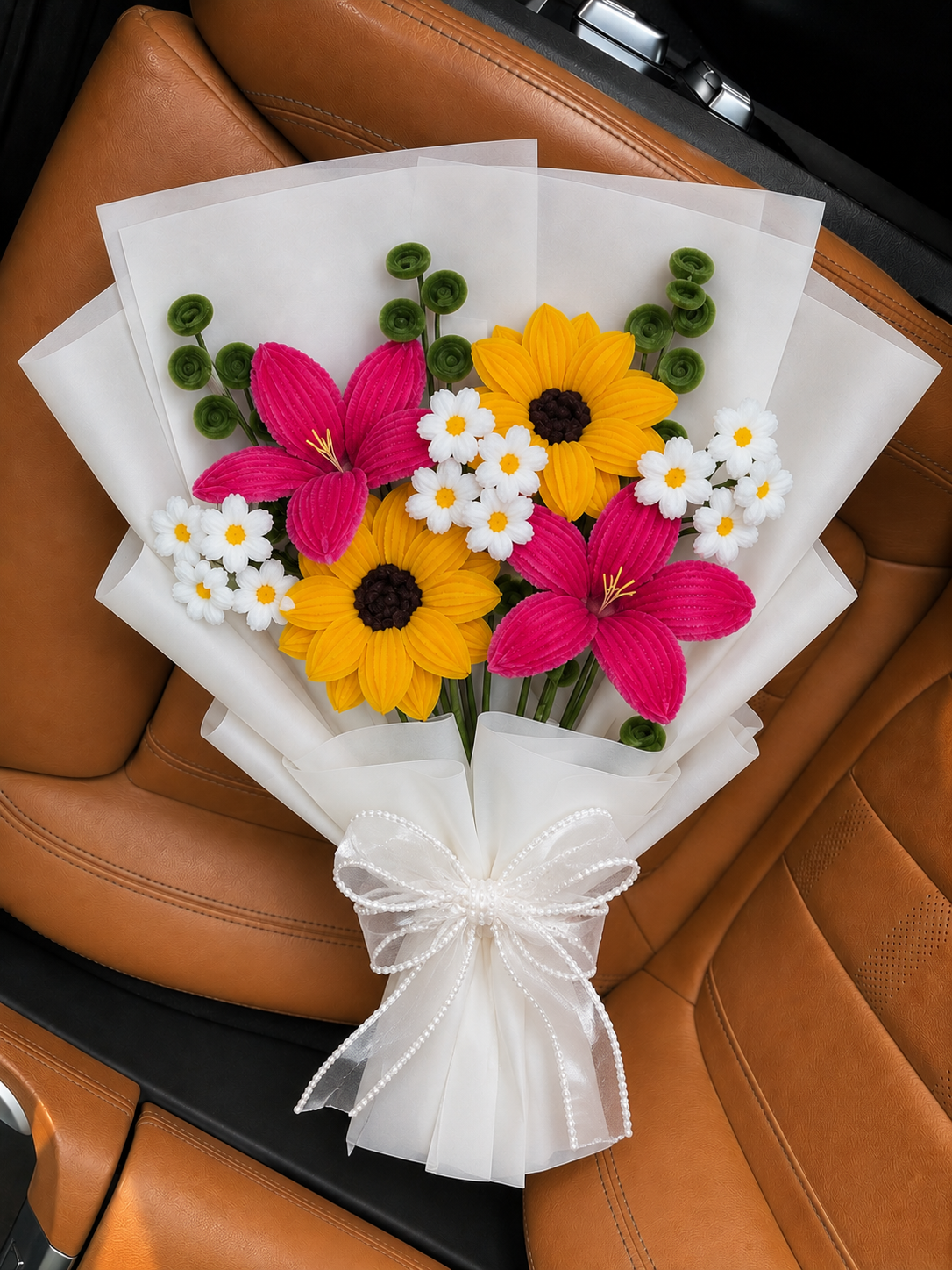 Chenille Mixed Flower Bouquet