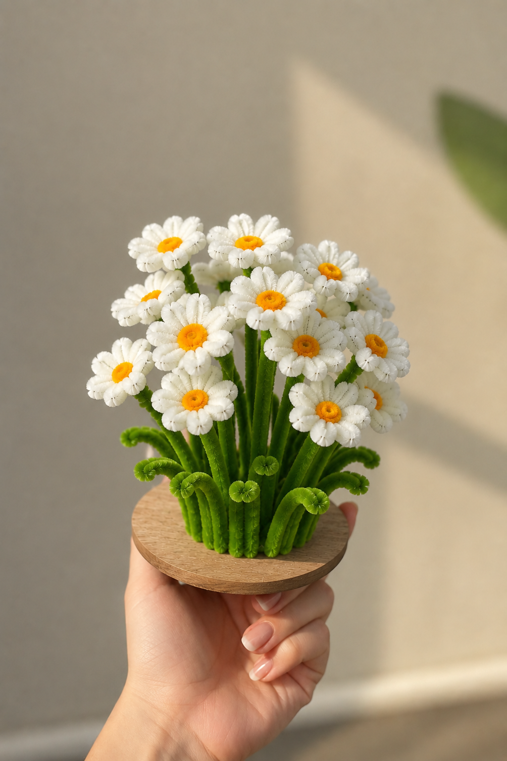 White Daisy Dancing Flower Decor — Handmade Floral Art