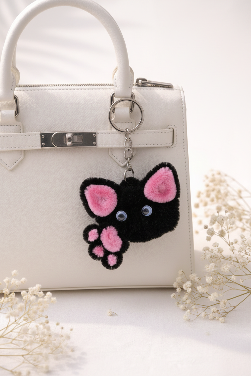 Black Cat Keychain - Handbag Lifestyle