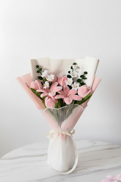 Pink Lily & Daisy Bouquet