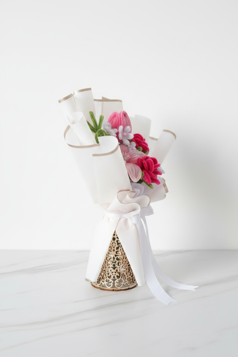 Mini Pink Bouquet - Side View