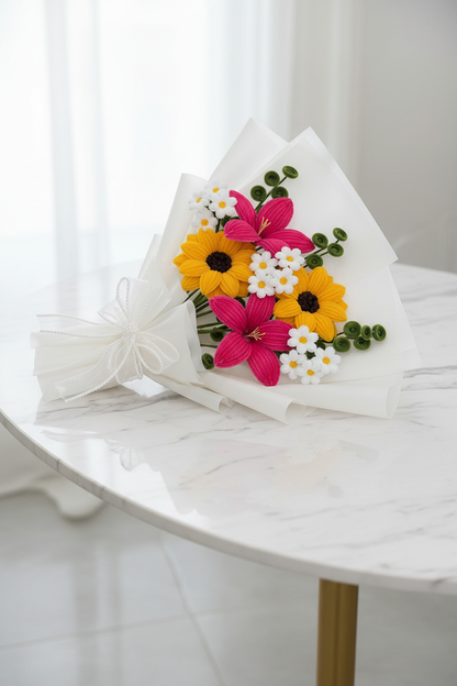 Mixed Chenille Bouquet - Marble