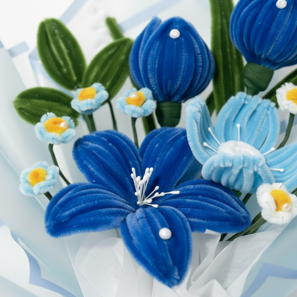 Ocean Blue Bouquet - Macro Close-Up