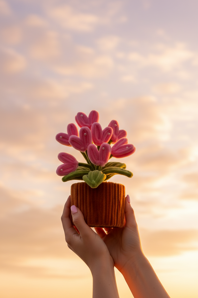 Pink Heart Flower Plant - Sunset Sky