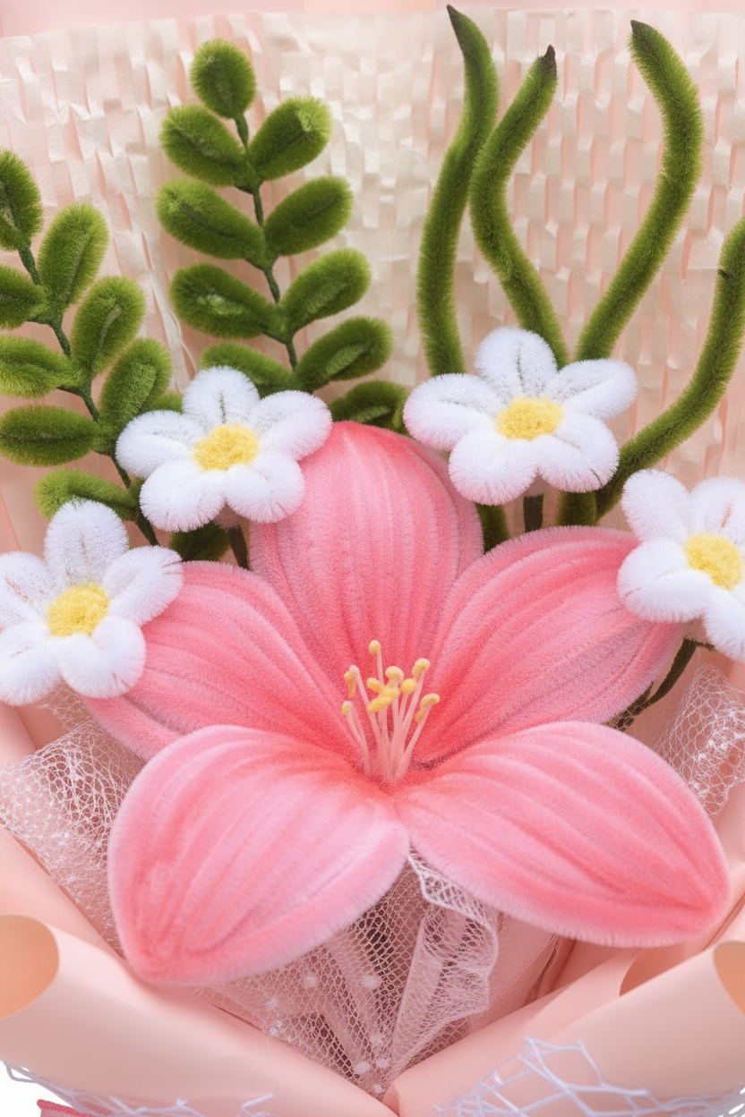 Pink Lily Bouquet - Flower Close-Up