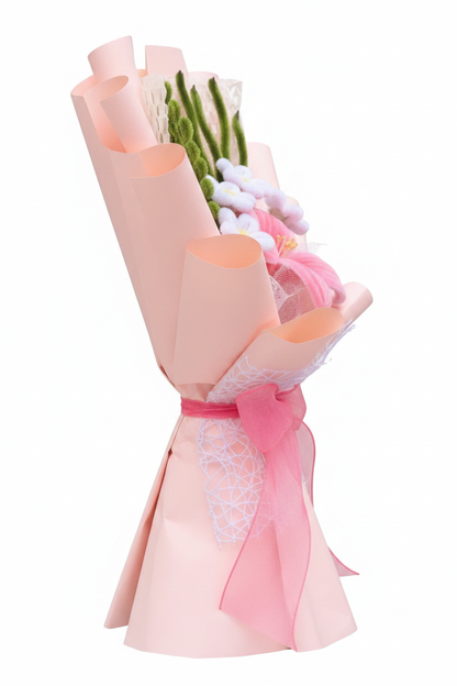 Pink Lily Bouquet - Side View