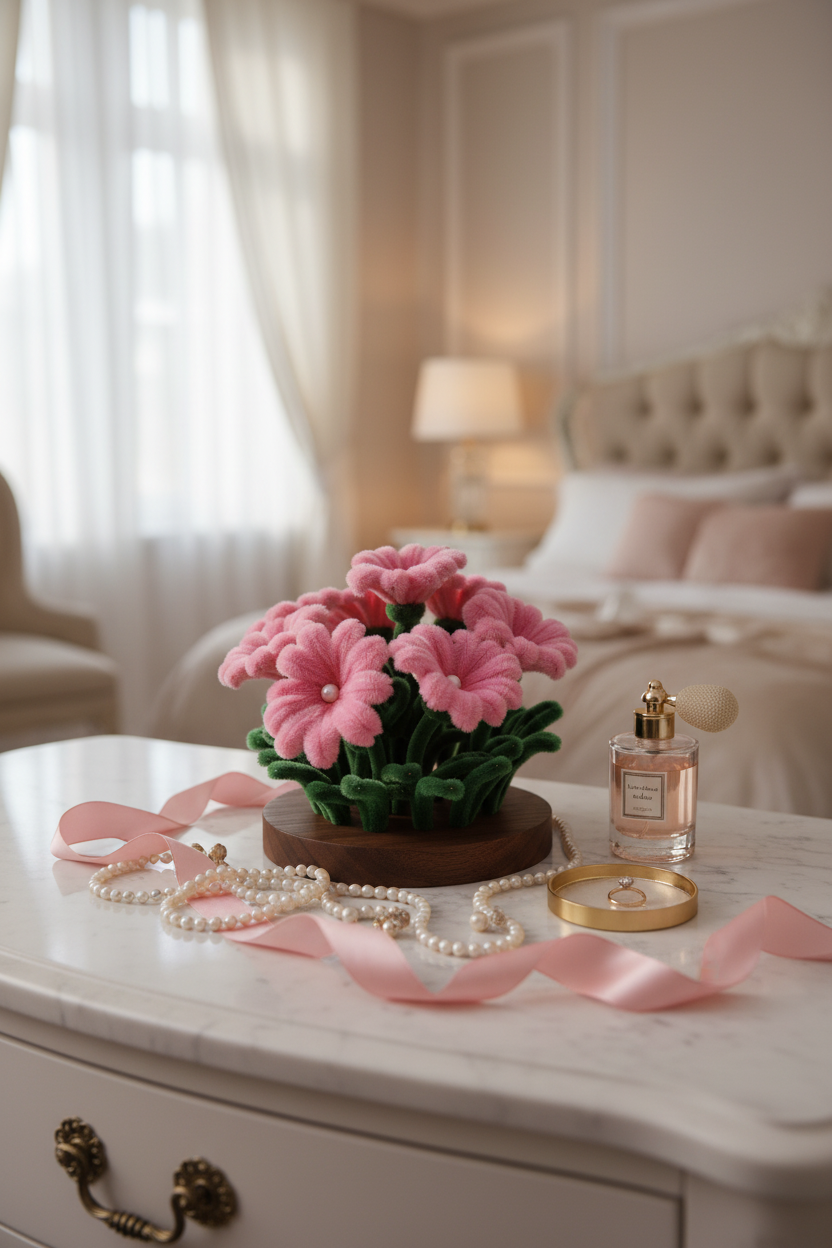 Pink Petunia Garden - Vanity Dresser