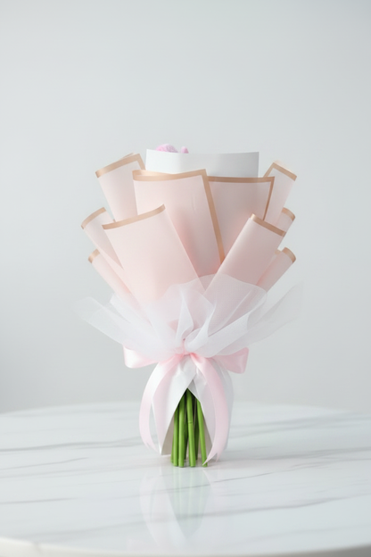 Pink Tulip Bouquet - Back View
