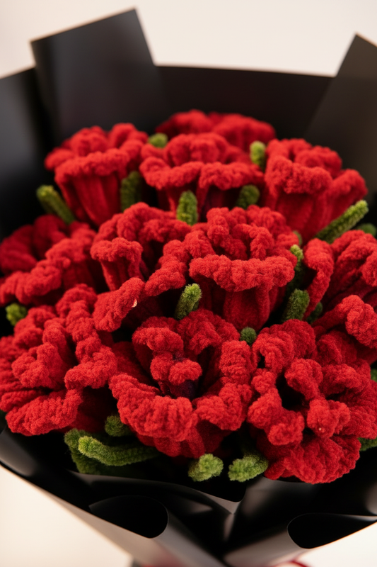 Red Carnation Bouquet - Flower Close-Up