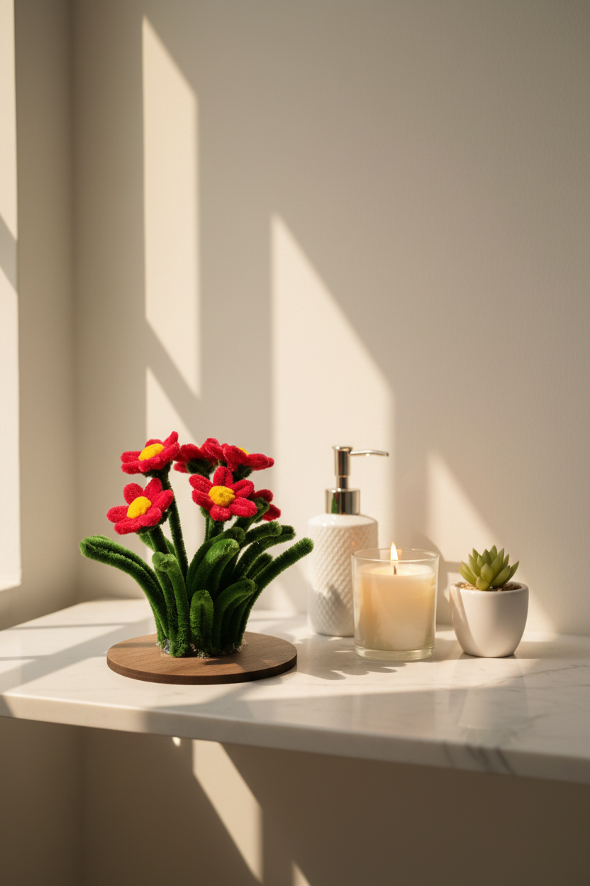 Red Daisy Garden - Bathroom Vanity
