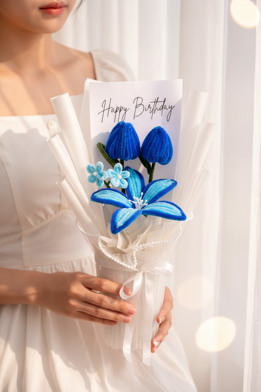 Variation 3 - Close-up hands holding bouquet