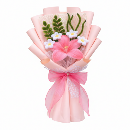 Handmade Pink Hibiscus Bouquet — Forever in Bloom