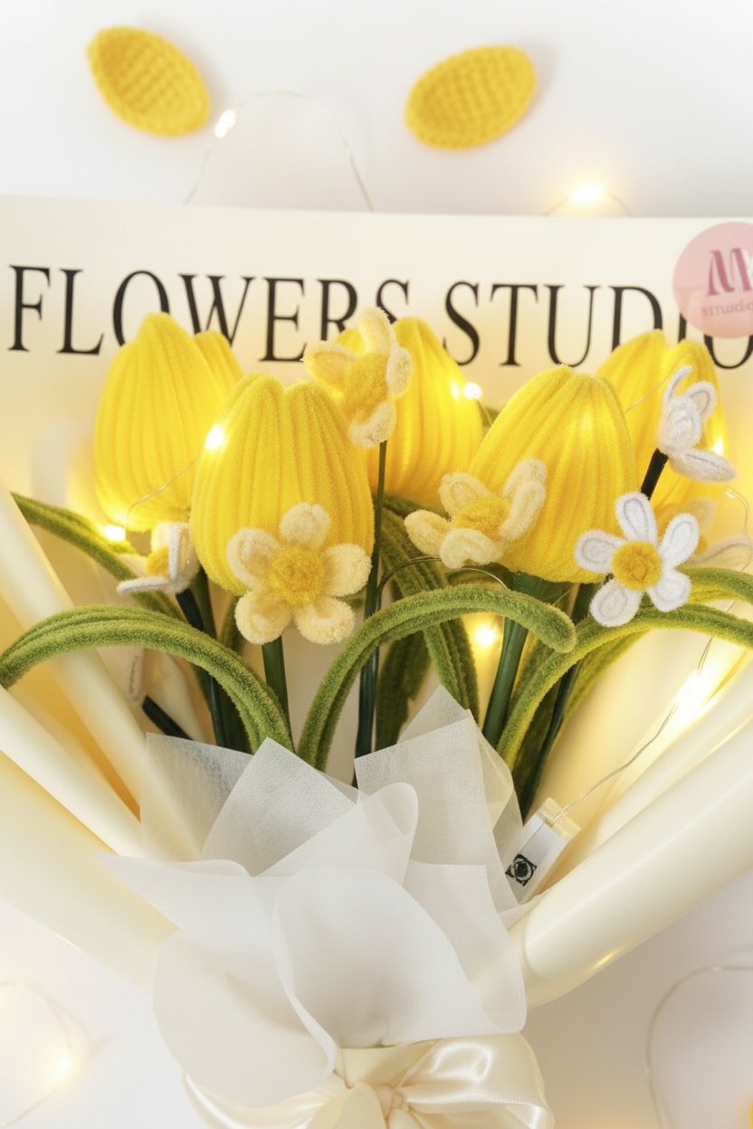 Yellow Tulip Bouquet - Flower Close-Up